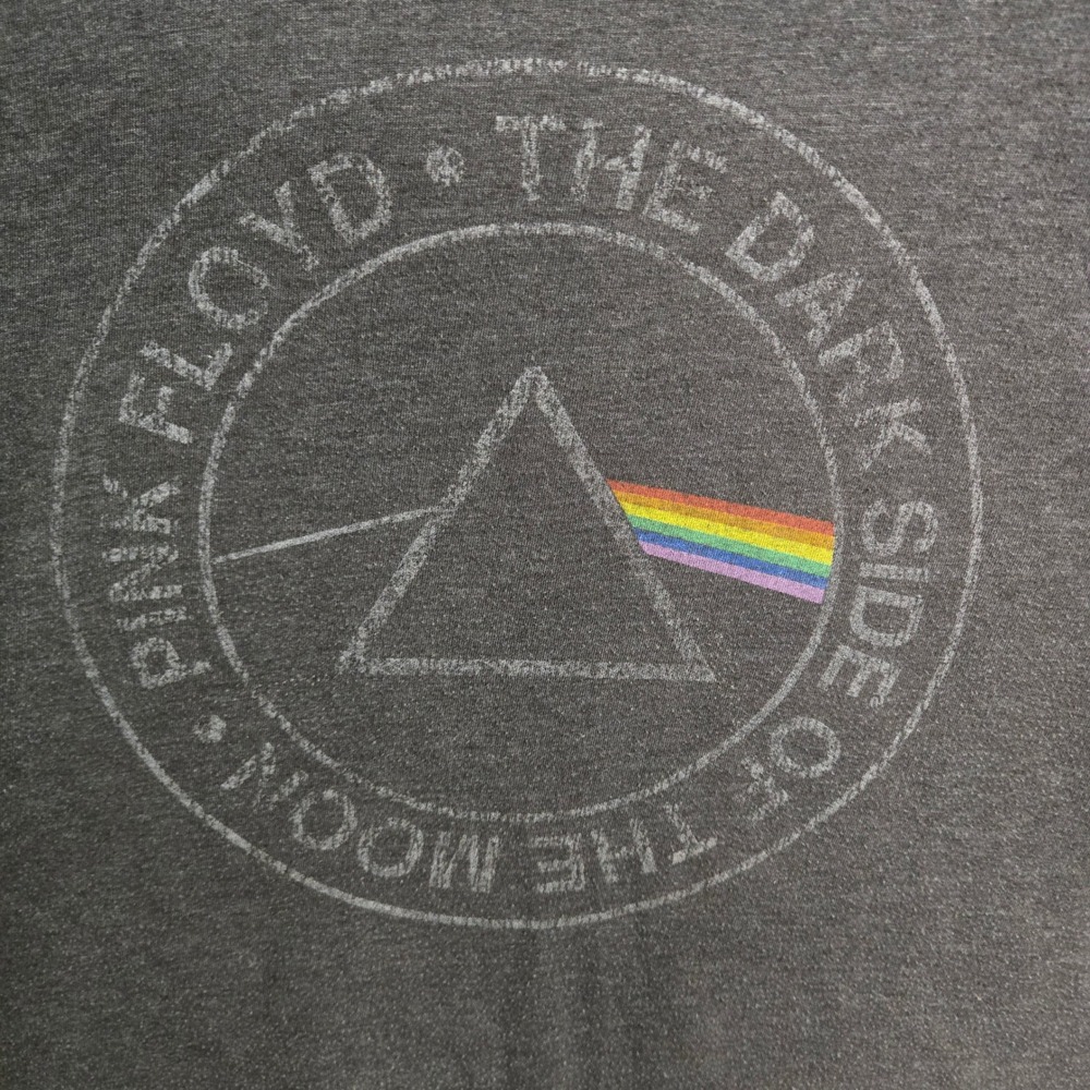 Pink Floyd Dark Side of the Moon Graphic Tee Charcoal Gray Men's Large.